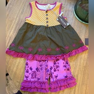 Matilda Jane short and tank top set size 4